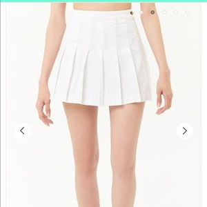 White Pleated Skirt